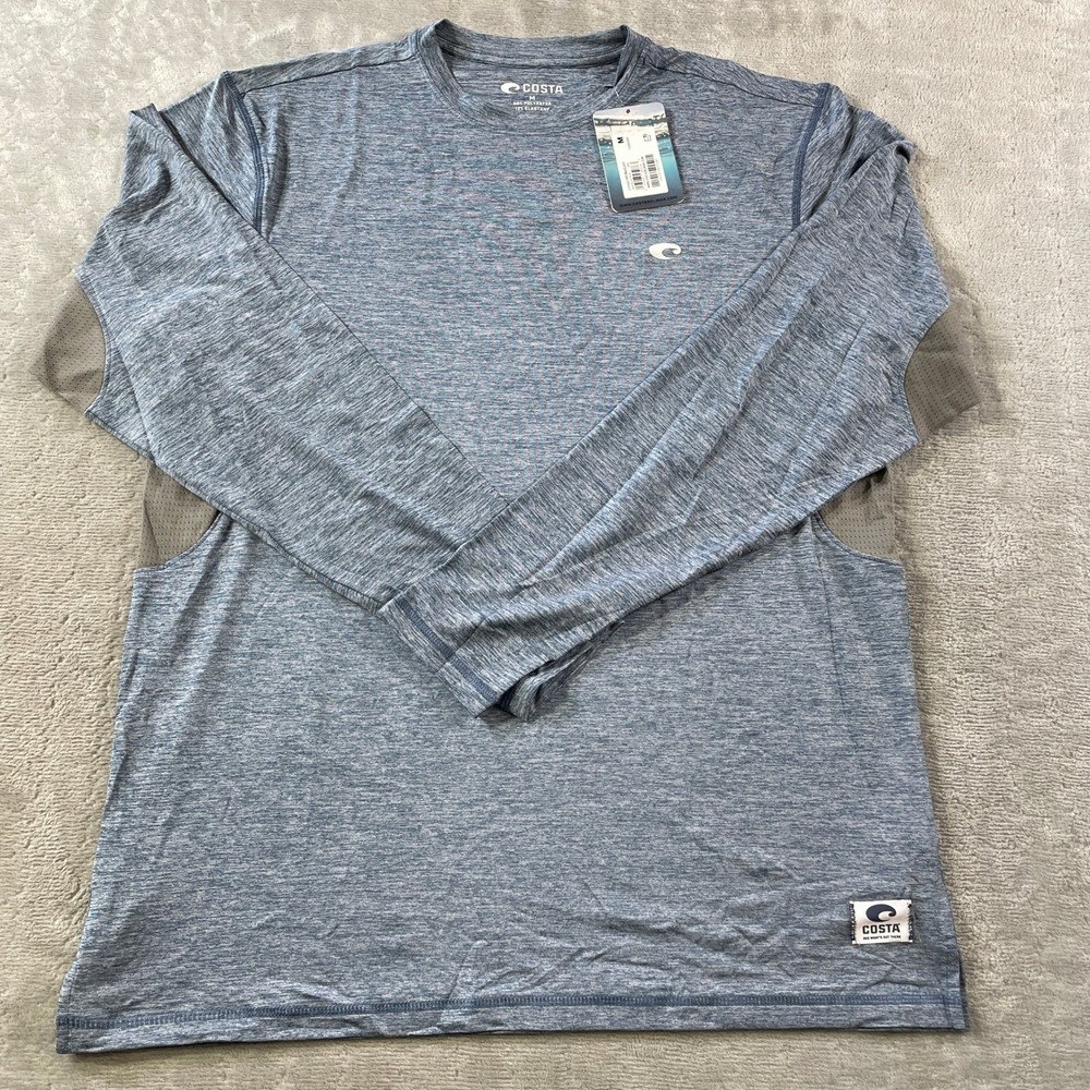 Costa Del Mar Performance Shirt‎ Mens Medium Grey Heather Long Sleeve Fishing